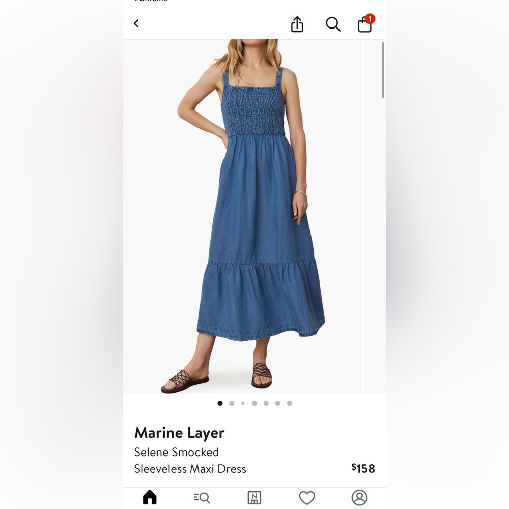 Marine Layer Selene Smocked Dress - Picture 4 of 5